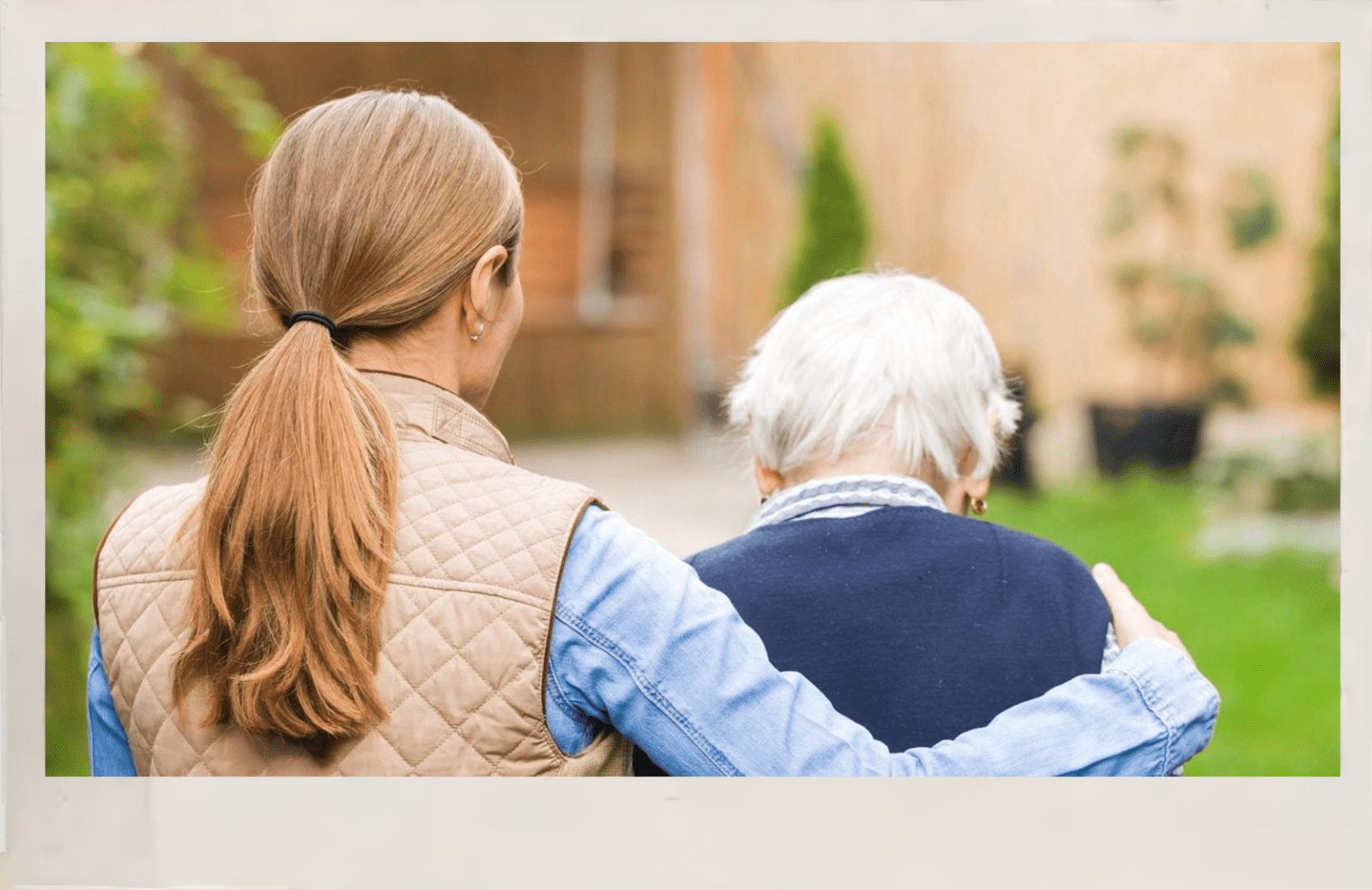 Lady assisting elder picture